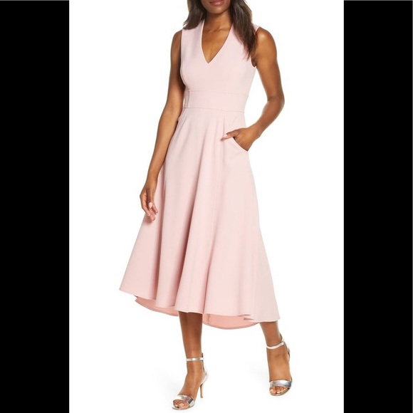 Eliza J Dresses & Skirts - Eliza J sleeveless high low soft pink midi dress